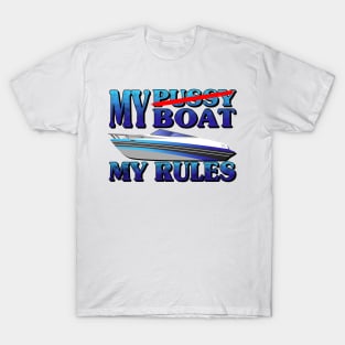 Boat Captain Yacht Boater Motorboat Rules T-Shirt